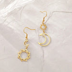 The Golden Sunlit Moon Earrings
